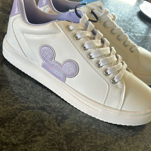 Disney White and Purple Sneakers Mickey logo - Picture 4 of 10